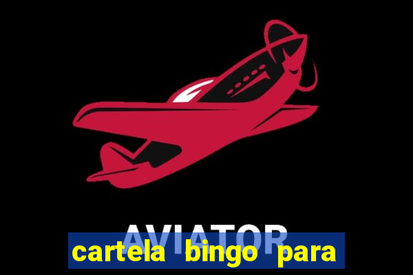 cartela bingo para cha de cozinha imprimir gratis